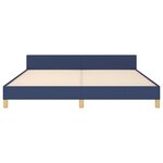 vidaXL Cadre de lit avec tête de lit Bleu 180 x 200 cm Tissu
