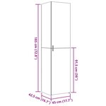 vidaXL Buffet haut gris béton 45x42 5x185 cm bois d'ingénierie