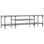 vidaXL Meuble TV sonoma gris 161x35x45 cm bois d'ingénierie et fer
