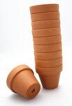 Pots de fleurs en terre cuite Ø10 cm 10 pièces