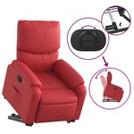 vidaXL Fauteuil inclinable Rouge Similicuir