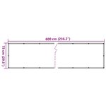 vidaXL Écran d'intimité de balcon crème 600x75 cm PVC