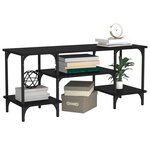 vidaXL Meuble TV noir 102x35x45 5 cm bois d'ingénierie