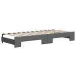 vidaXL Lit de jour avec gigogne sans matelas gris foncé 90x200 cm