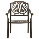 vidaXL Ensemble manger de jardin 5 Pièces bronze aluminium coulé