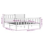 vidaXL Cadre de lit sans matelas blanc bois massif 140x190 cm
