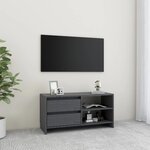 vidaXL Meuble TV Gris 80x31x39 cm Bois de pin massif