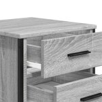 vidaXL Tables de chevet 2 Pièces sonoma gris 40x41x40cm bois d'ingénierie
