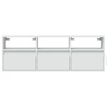 vidaXL Meuble TV mural avec lumières LED blanc 130x31x45 cm