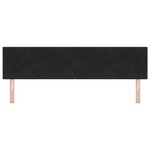 Cabeçalho LED vidaXL com botões estofados em Veludo Preto 90 cm