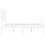 vidaXL Lit pour personne âgée sans matelas blanc bois massif