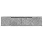 vidaXL Meuble TV mural avec LED gris béton 180x31x39 5 cm