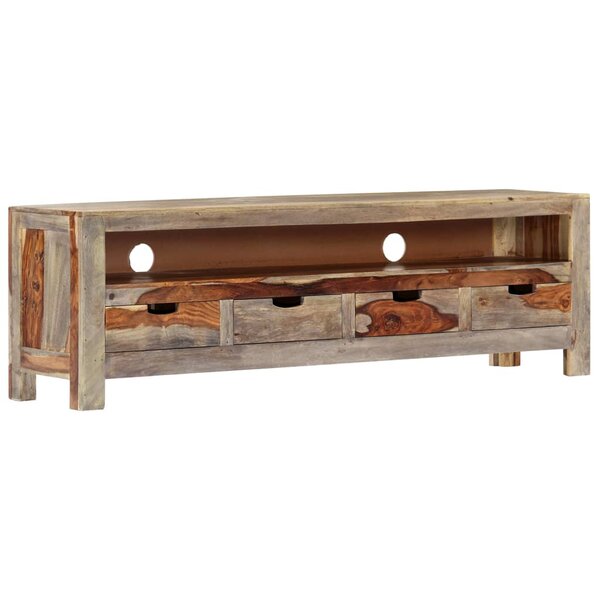 vidaXL Meuble TV Bois massif 130x30x40 cm