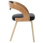 vidaXL Chaises à manger lot de 6 noir bois courbé et similicuir