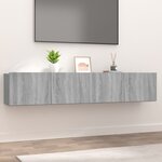 vidaXL Meubles TV 2 Pièces sonoma gris 80x30x30 cm bois d'ingénierie