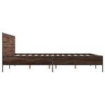 vidaXL Cadre de lit sans matelas chêne marron 135x190 cm