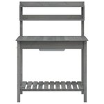 vidaXL Table de rempotage avec évier gris bois massif de de sapin