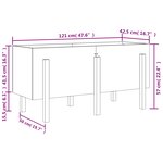 vidaXL Lit surélevé de jardin 121x50x57 cm bois Douglas massif