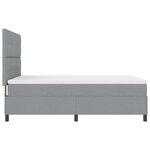 vidaXL Lit à sommier avec matelas Gris Clair 140x200 cm Tissu