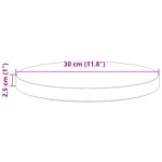 vidaXL Dessus de table Blanc Ø30x2 5 cm Bois de pin massif