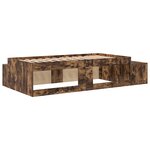vidaXL Cadre de lit de rangement Chêne fumé 80x200 cm