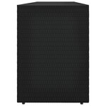 vidaXL Armoire de rangement jardin Noir 198x55 5x80 cm Résine tressée