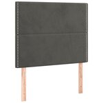 vidaXL Sommier à lattes de lit avec matelas et LED Gris foncé 80x200cm
