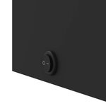 vidaXL Armoire de bain à miroir avec LED arquée noir 42x13x70 cm
