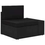 Salon de jardin meuble d'extérieur ensemble de mobilier 8 pièces résine tressée noir 02_0017885