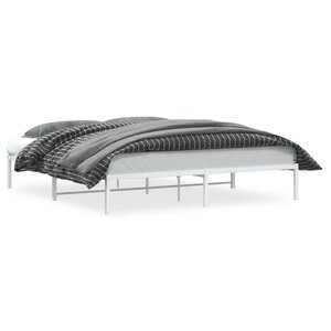 vidaXL Cadre de lit métal blanc 183x213 cm