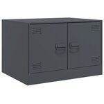 vidaXL Table basse anthracite 67x50x44 cm acier