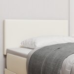 Tête de lit design simple crème 80 cm en tissu velours côtelé