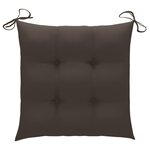 vidaXL Chaises de jardin empilables avec coussins lot de 8 Teck solide