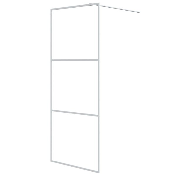 vidaXL Paroi de douche Blanc 80x195 cm Verre ESG transparent