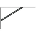 vidaXL Supports d'étagères 4 Pièces 40x2 5x25 cm noir acier inoxydable