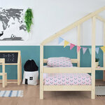 Lit cabane VILLY 2 places 90 x 180 naturel