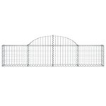 vidaXL Paniers à gabions arqués 40 Pièces 200x30x40/60 cm Fer galvanisé