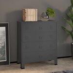 vidaXL Armoire à tiroirs industrielle Anthracite 78x40x93 cm Métal