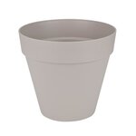 Pot de fleurs rond avec roues Loft Urban Ø 50 cm - Gris chaud