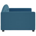 vidaXL Lit de repos sans matelas bleu 90x200 cm velours