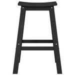 vidaXL Tabourets de bar 2 Pièces noir HDPE