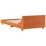 vidaXL Cadre de lit sans matelas cire marron 90x190 cm bois pin massif