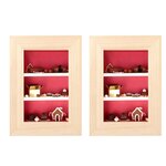 2 petites vitrines bois et plexiglas 22 cm