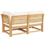 vidaXL Salon de jardin 2 Pièces avec coussins bois massif d'acacia