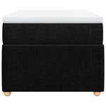 vidaXL Sommier à lattes de lit avec matelas Noir 90x190 cm Tissu