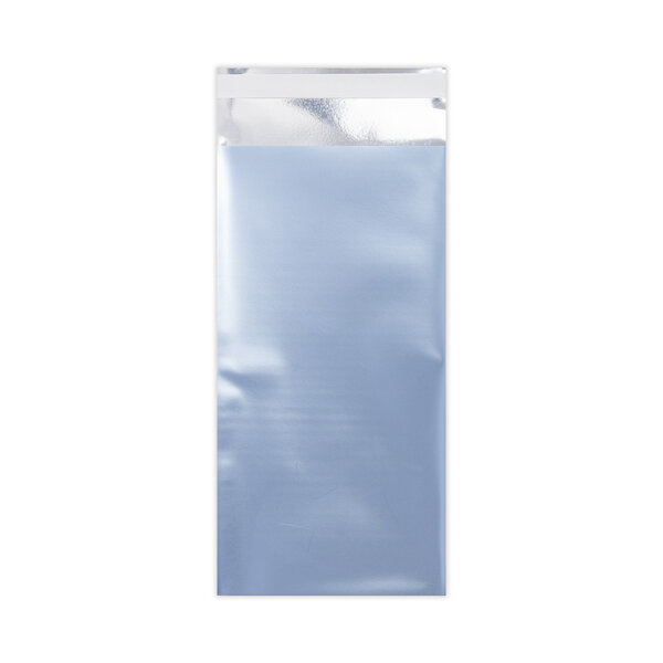 Lot de 100 sachet alu mat bleu glacé 220x110 mm (dl)