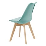 Lot de 6 chaises de salle à manger similicuir hêtre menthe 03_0006781