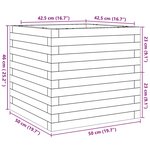 vidaXL Jardinière 50x50x46 cm bois massif douglas