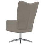 vidaXL Chaise de relaxation Gris clair Velours