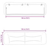 vidaXL Coussin de tête de lit marron 180 cm similicuir